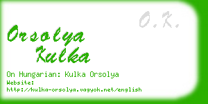 orsolya kulka business card